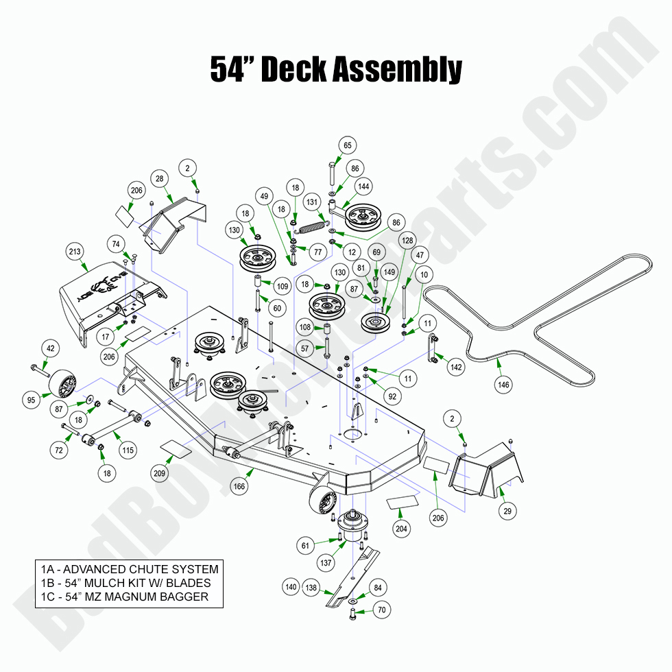 2022 MZ & MZ Magnum 54" Deck Assembly